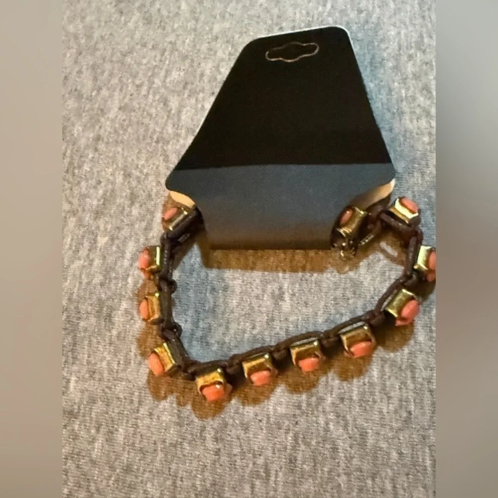 Gold and Pink Women's Bracelet